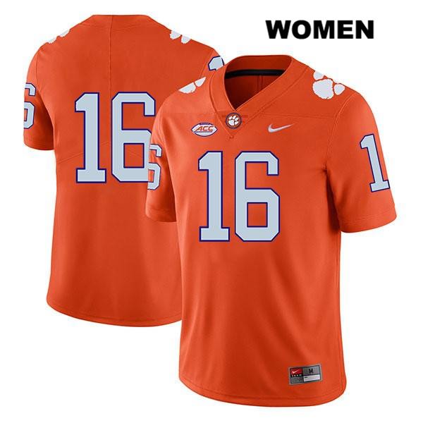 Women's Clemson Tigers #16 Ray Thornton III Stitched Orange Legend Authentic Nike No Name NCAA College Football Jersey SMH8746NA